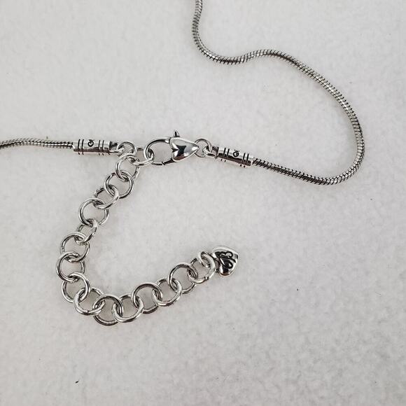 Brighton Meridian Swing Silver Crystal Long Teardrop Pendant Necklace 36"-38" - Picture 4 of 5